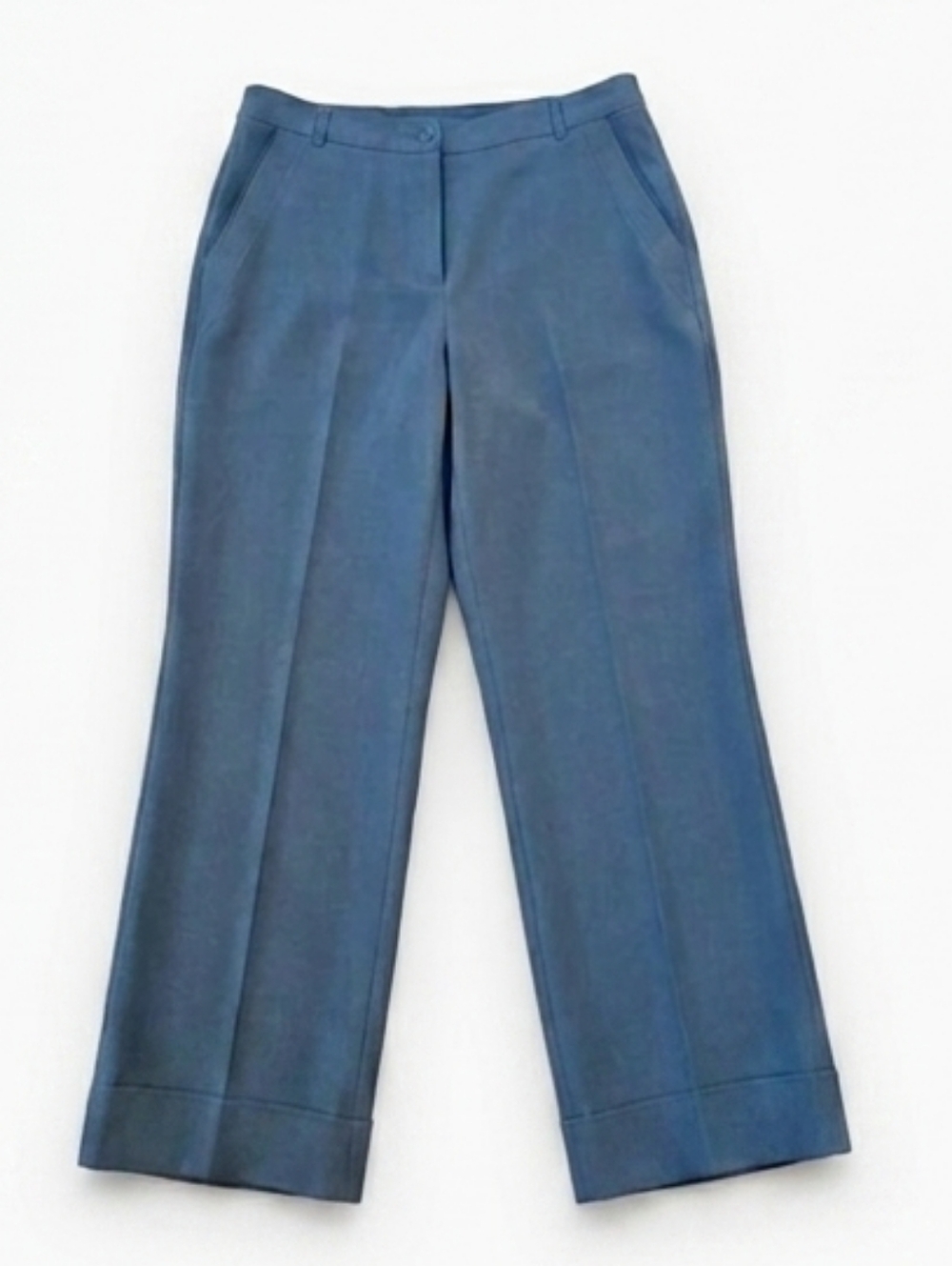 ​Tommy Bahama Women’s 100% Silk Wide Leg Trousers Blue Resort Wear